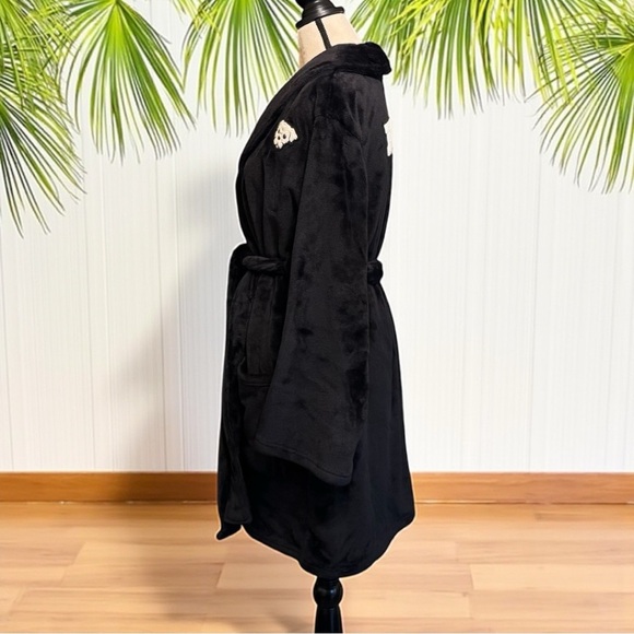 Victoria’s Secret PINK Plush Black Robe – Size M/L - Picture 3 of 12